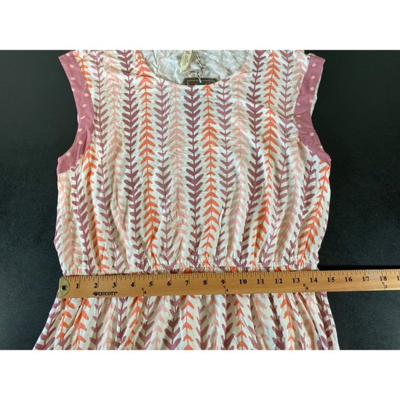 Matilda Jane Medium Fortune Teller Dress Pockets Mauve Pink Orange Happy & Free - Picture 4 of 9